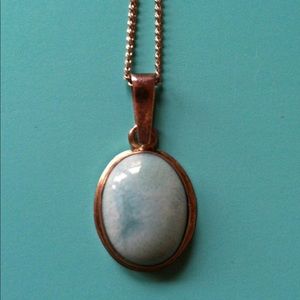 Vintage Boho Turquoise Blue Cabochon Necklace